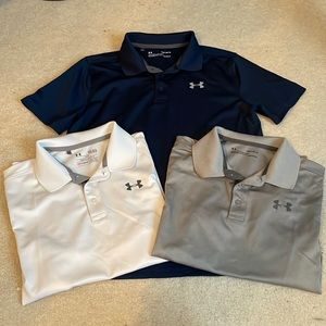 Under Armour YL polo Bundle of 3